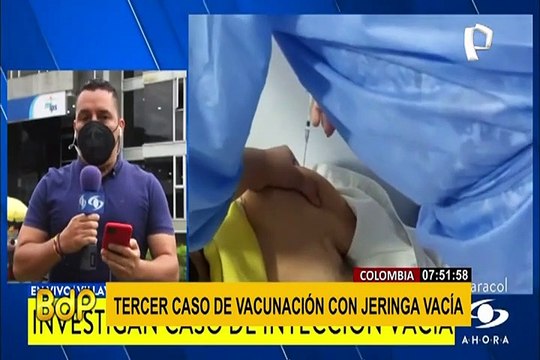 Colombia: nuevo caso de vacunación con jeringa vacía causa indignación