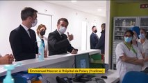 Malaise TV - Le personnel soignant tourne le dos à Emmanuel Macron et l'ignore pendant qu'il les remercie pour leur travail à l’hôpital intercommunal de Poissy-Saint-Germain-en-Laye