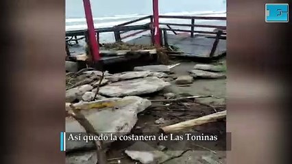 Así quedó la costanera de Las Toninas