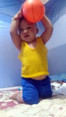 baby Nathan playing Ball