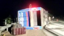 At least 14 injured as bus overturns on Yamuna Expressway