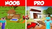 Minecraft NOOB vs PRO- SAFEST MODERN HOUSE BUILD CHALLENGE in Minecraft _ Animation