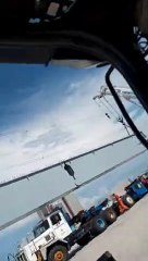 loading  gerder in trailer truck