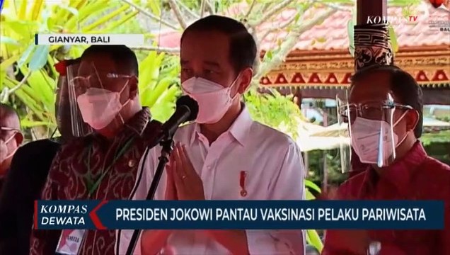 Presiden Jokowi Pantau Vaksinasi Pelaku Pariwisata
