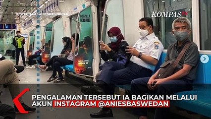 Berangkat Naik MRT, Anies Tanya Tempat Jajanan Enak ke Netizen