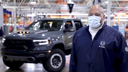First Ram 1500 TRX Rolls Off the Line - James Gholston