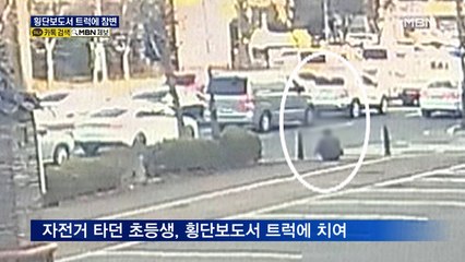 자전거 타고 등교하던 초등생…횡단보도서 트럭에 참변