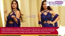 Krishna Mukherjee looks hot in blue lehenga fans love it