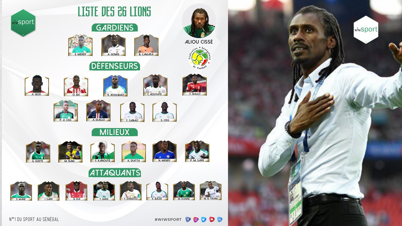 Découvrez la nouvelle liste d’Aliou Cissé: 26 lions convoqués