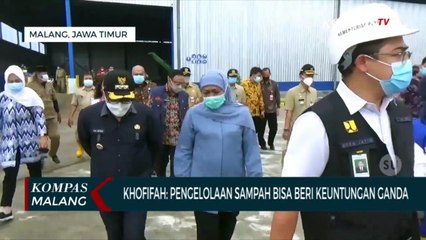 Khofifah Tinjau Pengelolaan Sampah di TPA Supit Urang Malang