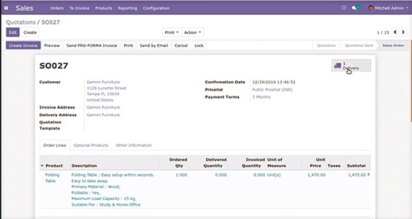 How to Get Sale Order line Product Description on Delivery Order | Odoo Apps Features