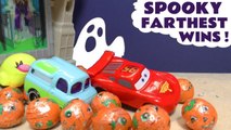 Hot Wheels Halloween Funlings Race with a Ghost and Disney Cars Lightning McQueen in this Family Friendly Full Episode English Video for Kids from Kid Friendly Family Channel Toy Trains 4U