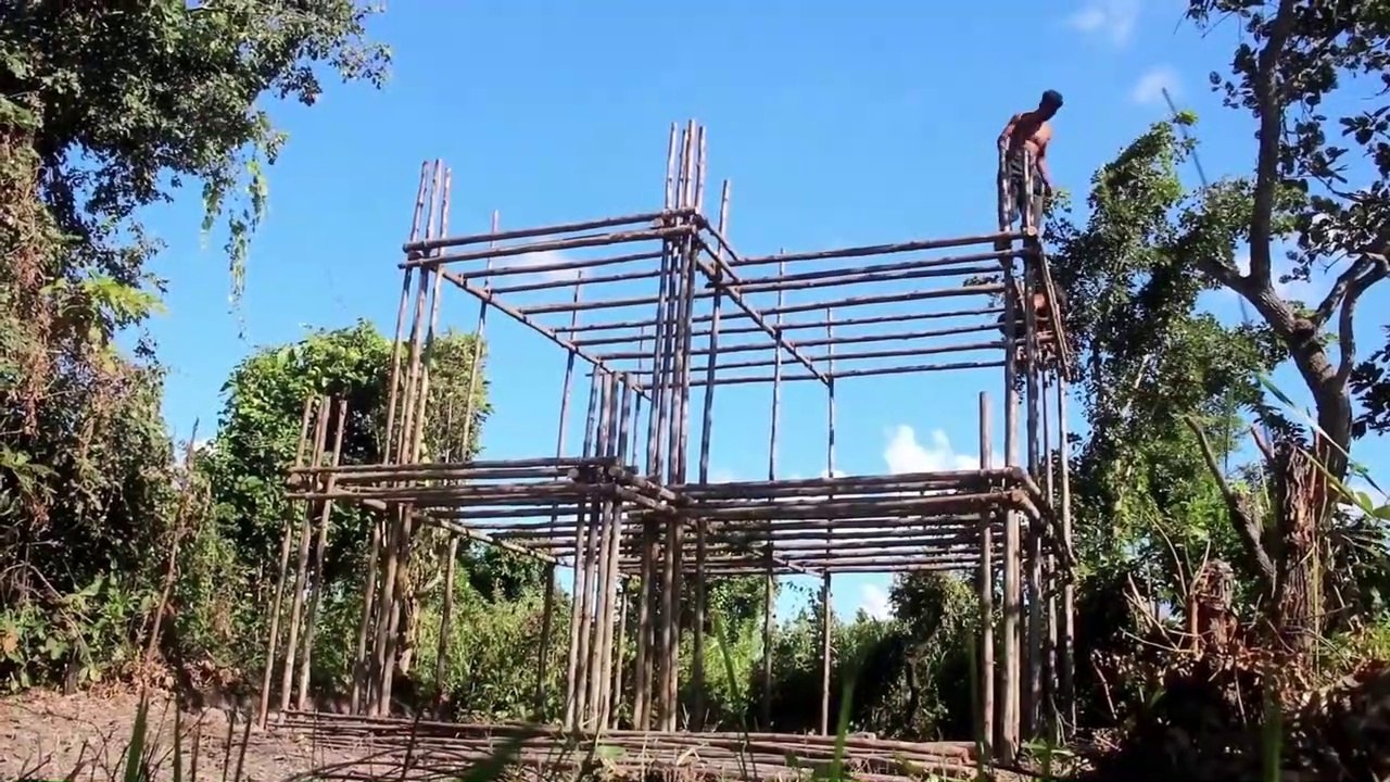 Build Modern Contemporary Mud Villa  And Design Water Slide To Beautiful Underground Swimming Pool