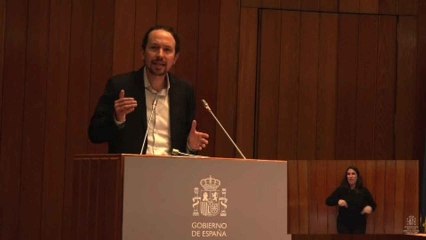 Pablo Iglesias califica de "indecente" la Ley de Vivienda de Ábalos.