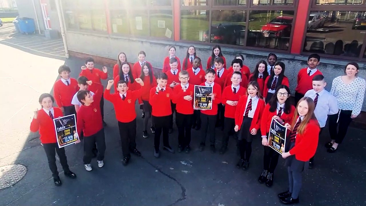 St Francis Xavier's Primary School cheer on The Voice finalist Craig