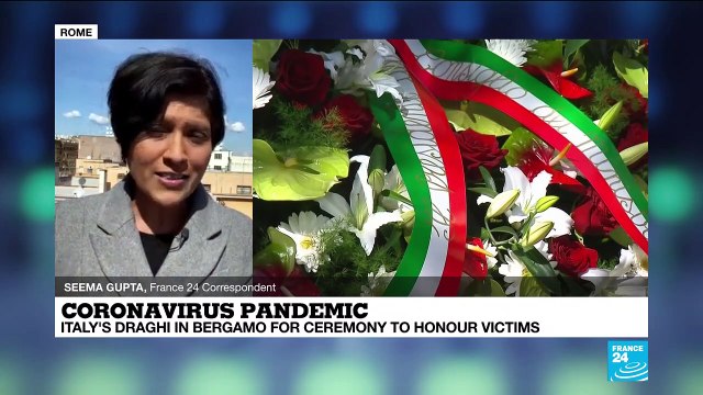 Mario Draghi honours Covid-19 victims at 'Italy's Wuhan'