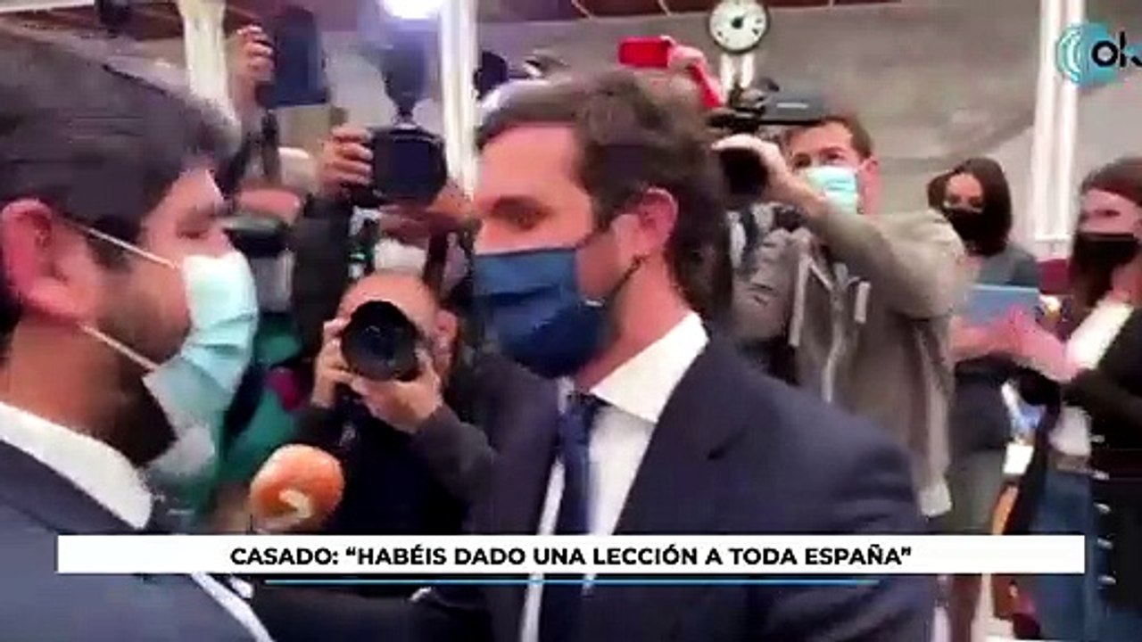 Casado, a la Vicepresidenta del Gobierno de Murcia: "Habéis dado una lección a toda España"