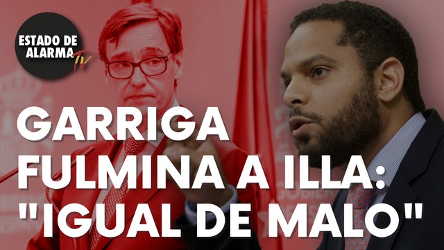El líder de Vox en Cataluña, Ignacio Garriga, fulmina al socialista Illa: “Igual de malo”