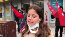 EDİRNE - Türkiye Liseliler Birliği, 'Onbeşliler vatan savunmasında, Erenler yaşasın HDP kapatılsın' pankartı açtı