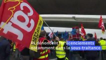 Roissy: manifestation de salariés du secteur aérien