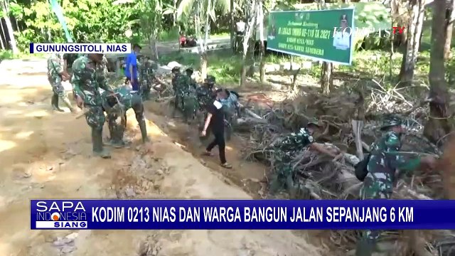 Kodim 0213 Nias dan Warga Bangun Jalan Sepanjang 6 Km
