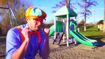 Blippi visita el parque de juegos al aire libre | Videos educativos para niños