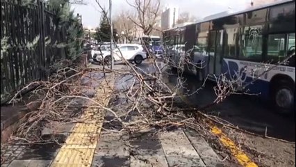 ANKARA - Başkentte dolu yağışı etkili oldu (3)