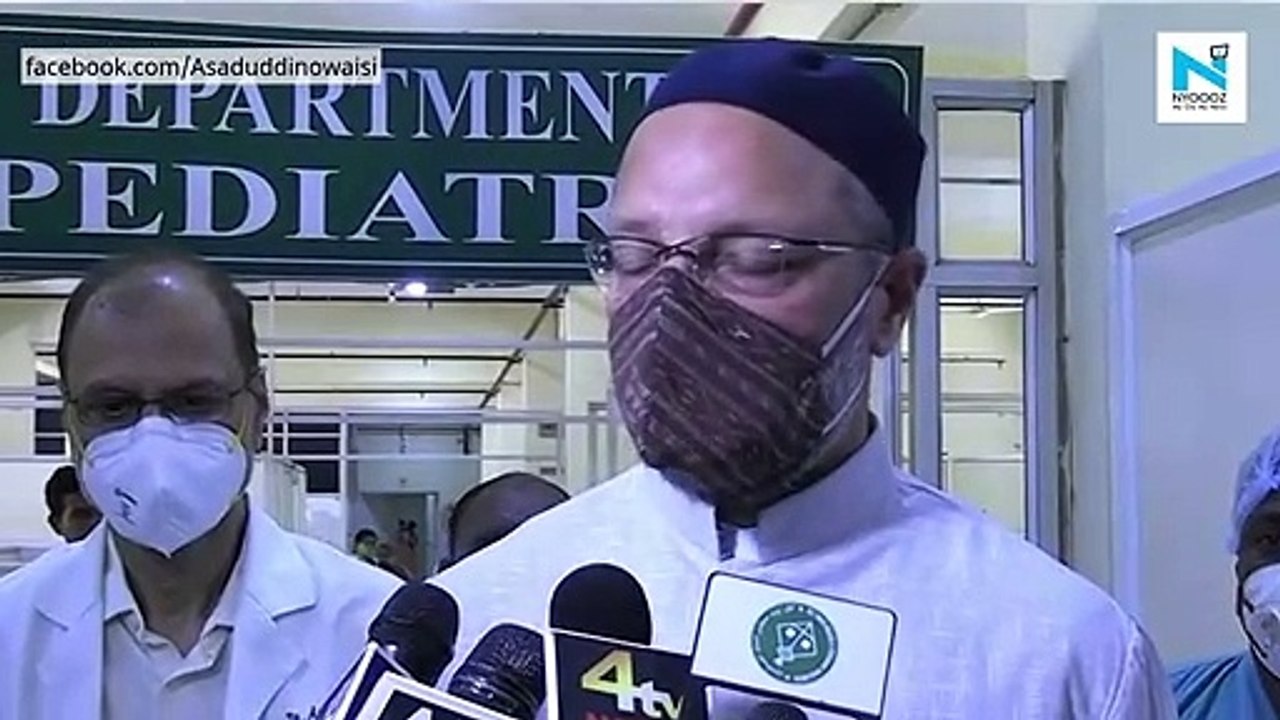 Watch: Asaduddin Owaisi takes first jab of COVID-19 vaccine at Hyderabad hospital