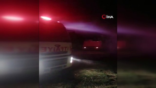 Burdur'da saman balyaları alev alev yandı