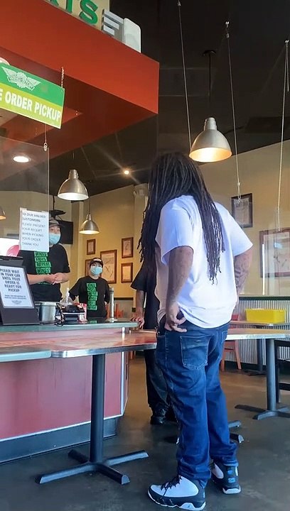Angry Wingstop Customer Throws Register Through a Window