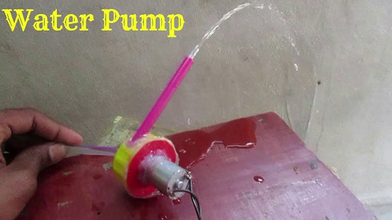 How to make the smallest water pump at home - diy water pump using mini dc  motor 