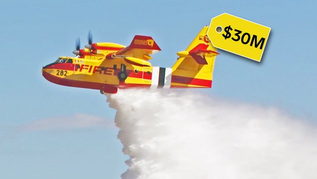 How the $30 million 'Super Scooper' CL-415EAF plane was built to fight wildfires