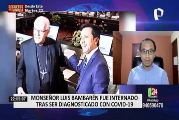 Monseñor Luis Bambarén fue internado en clínica local por Covid-19