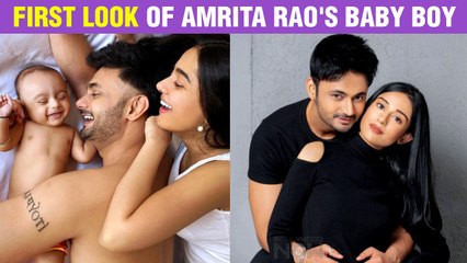 Amrita Arora R J Anmol's ADORABLE Baby Veer's FIRST Look Out | Photo Viral