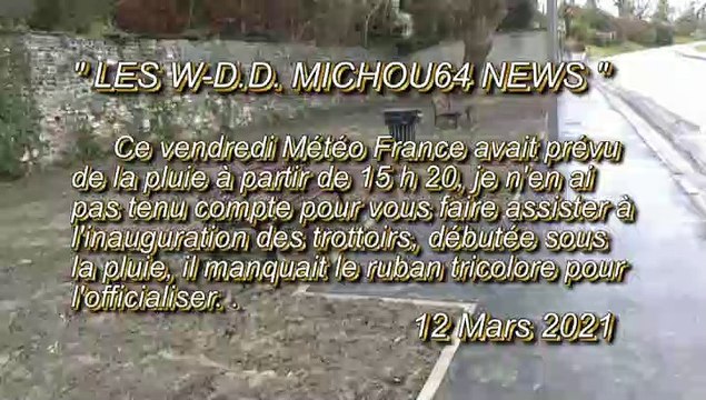 LES W-D.D. MICHOU64 NEWS - 12 MARS 2021 - PAU - L'INAUGURATION DES TROTTOIRS DE L'AVENUE NITOT