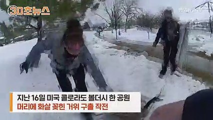 [30초뉴스] 거위 머리에 화살 관통…하늘이 도왔다