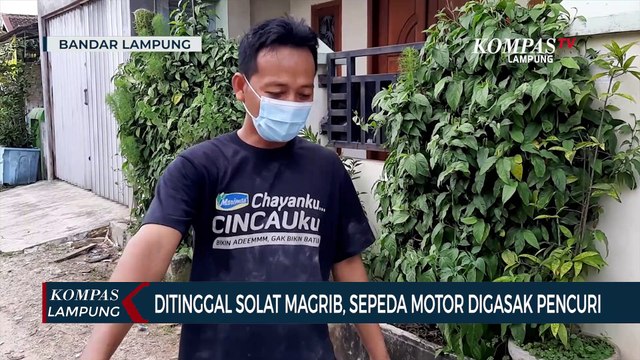 Ditinggal Pemilik Sholat Magrib, Sepeda Motor Raib Digasak Pencuri