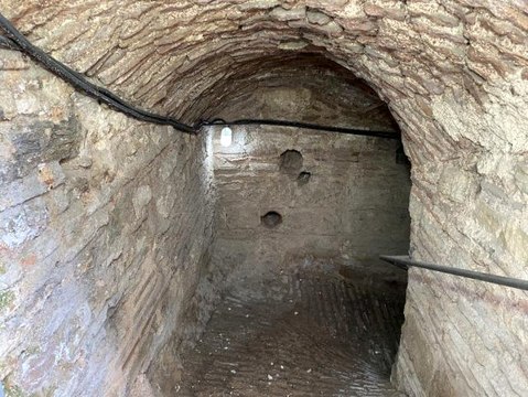 Anemas Zindanları'ndaki Bizans kalıntıları böyle görüntülendi
