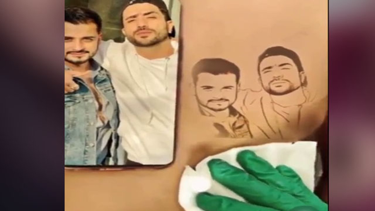 Aly Goni के दोस्त ने बनवाया Aly का ये शानदार ये Tattoo ; Check Out | FilmiBeat