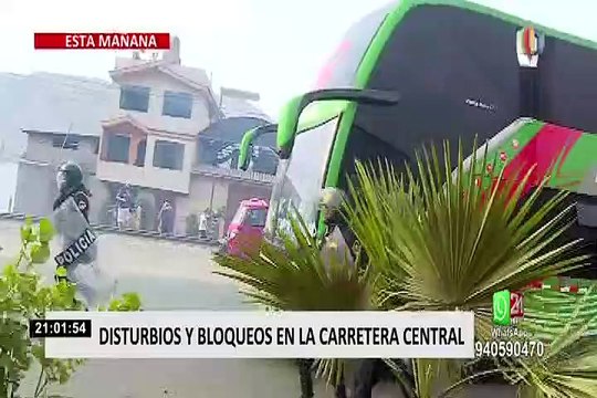 Paro de transportistas: PNP toma el control y libera vía en KM 15 de Carretera Central