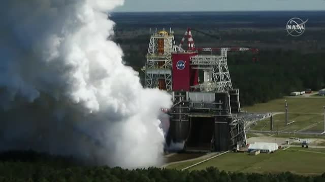 Simulan con éxito el despegue del cohete SLS de la NASA, que podría llevar astronautas a la luna en 2024