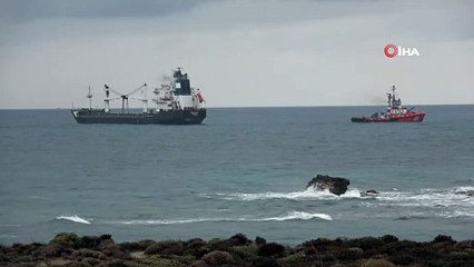 Karaya oturan ‘Kemet Star’ kargo gemisinde kurtarma çalışmaları sürüyor