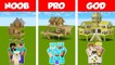 Minecraft NOOB vs PRO vs GOD- SURVIVAL FAMILY HOUSE CHALLENGE in Minecraft _ Animation
