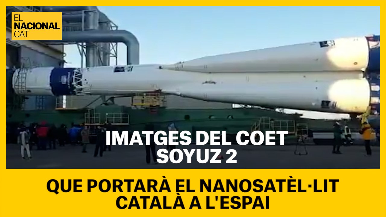 Imatges del coet Soyuz 2 que enviarà el nanosatèl·lit català a l'espai