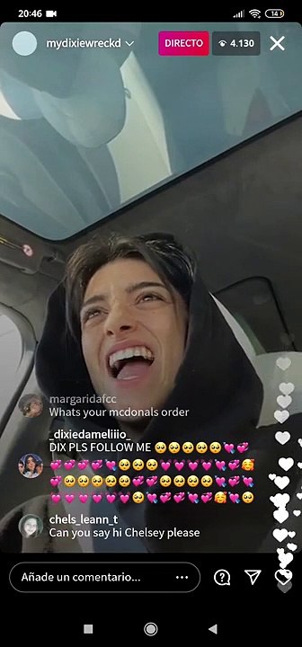 Dixie D'amelio Insta Live March 12, 2021