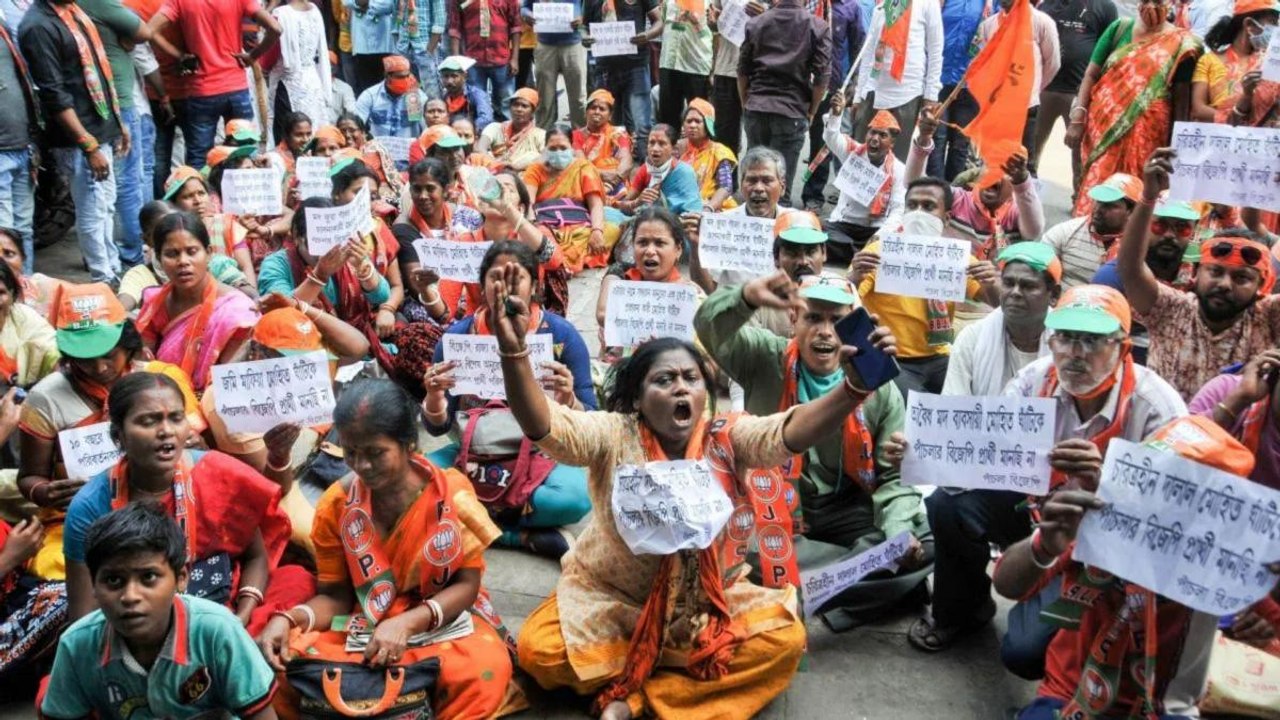 Bengal: BJP workers protests over tickets allot...