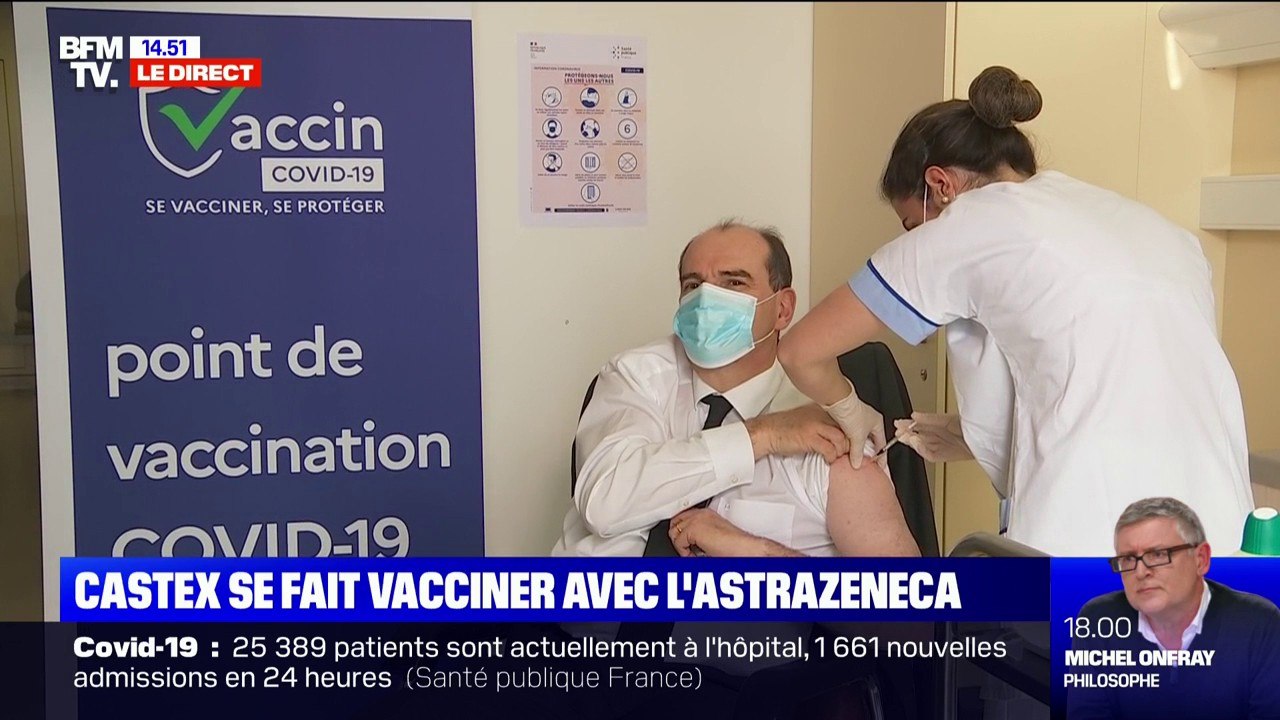 Jean Castex reçoit sa première dose du vaccin A...