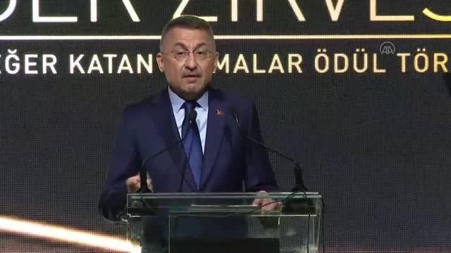 Son dakika haberi! Cumhurbaşkanı Yardımcısı Oktay, 3. Değer Zirvesi ve Türkiye'ye Değer Katan Markalar Ödül Töreni nde konuştu (2)