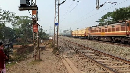 In a Winter Morning  WAP-4 Locomotive Speeding Without Power
