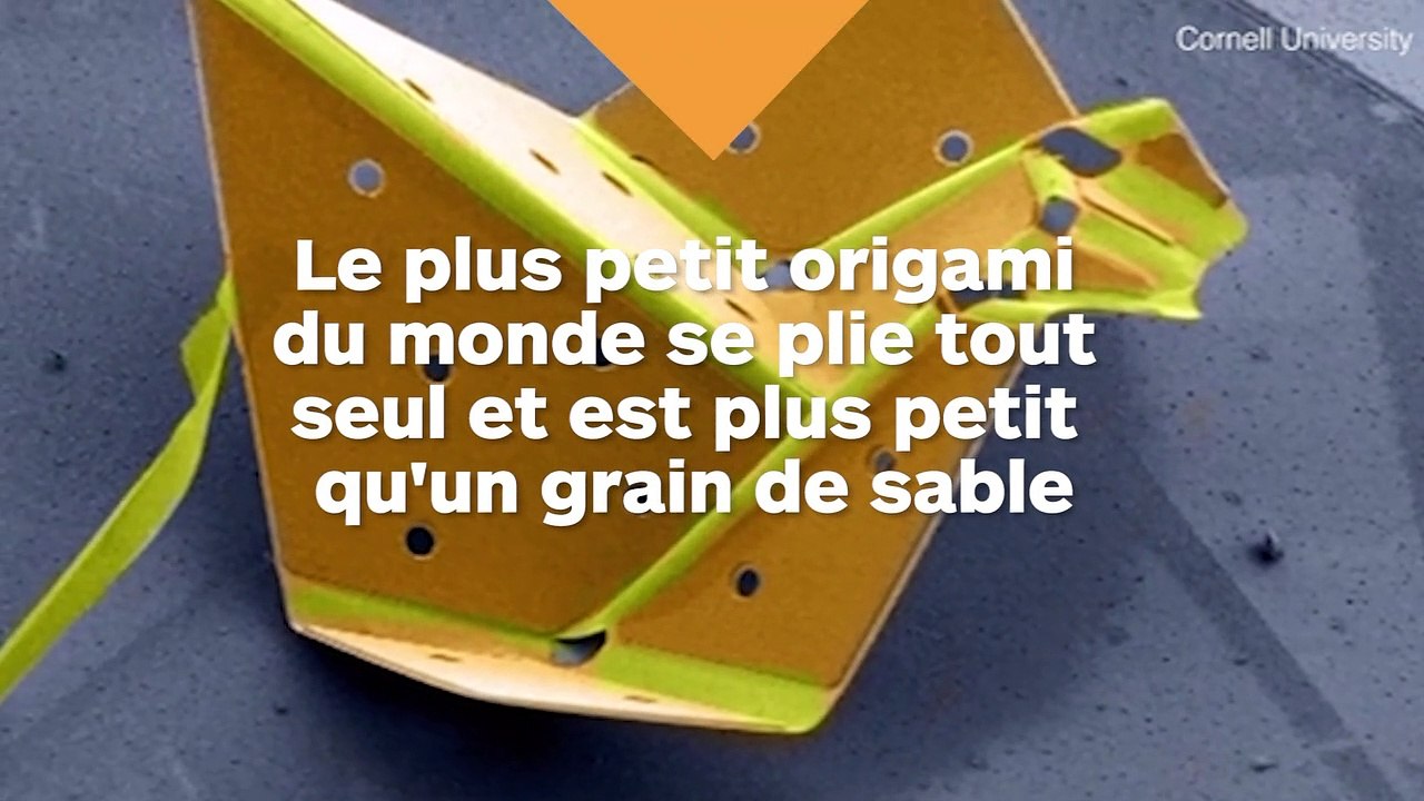 Le plus petit origami du monde est plus petit qu'un grain de sable ...